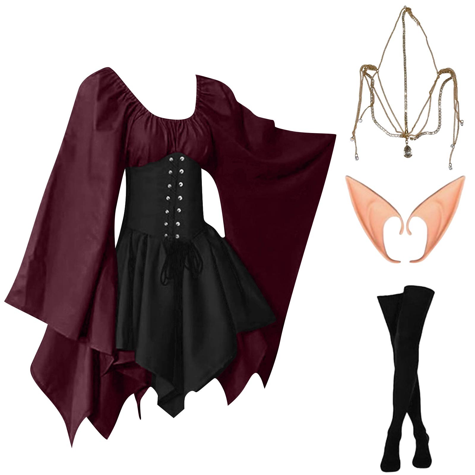 Halloween Cosplay Palace Victo - огляд і ціна Elf Costume Christmas