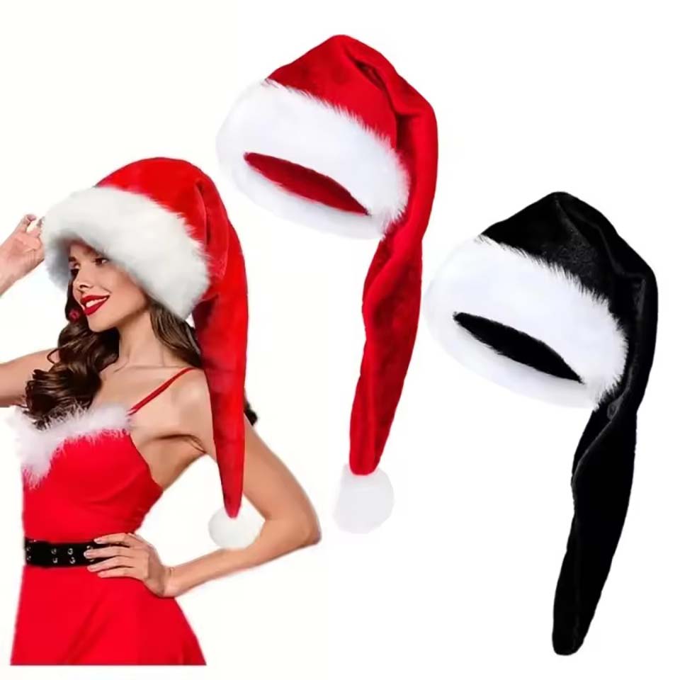 Long Plush Christmas Hat Velve - огляд і ціна Santa Hat Plush