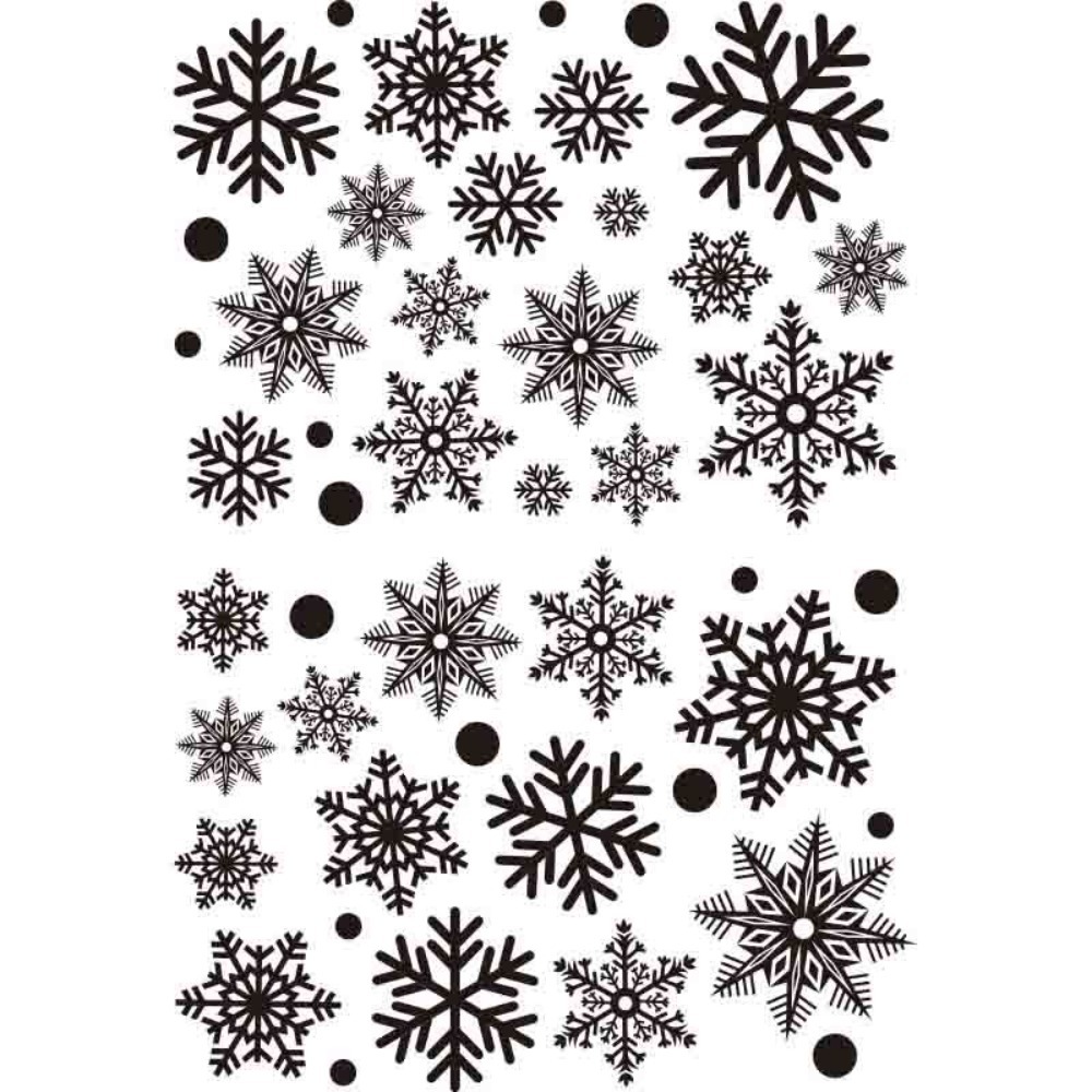 30pcs PVC Christmas Snowflakes - огляд і ціна Snowflake Window Decal