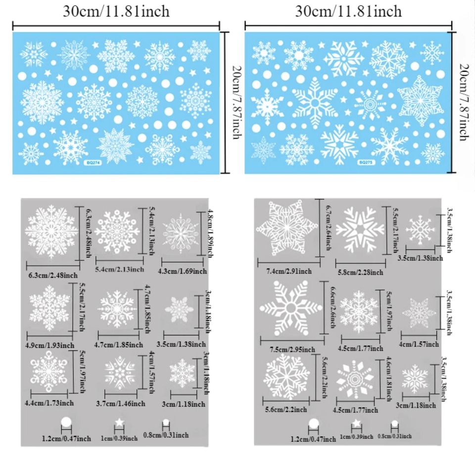 1Set Snowflake Window Stickers - огляд і ціна Snowflake Window Decal