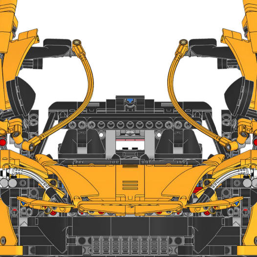 Yellow Assembled Sports Car 1: - огляд і ціна Lego Set Technic