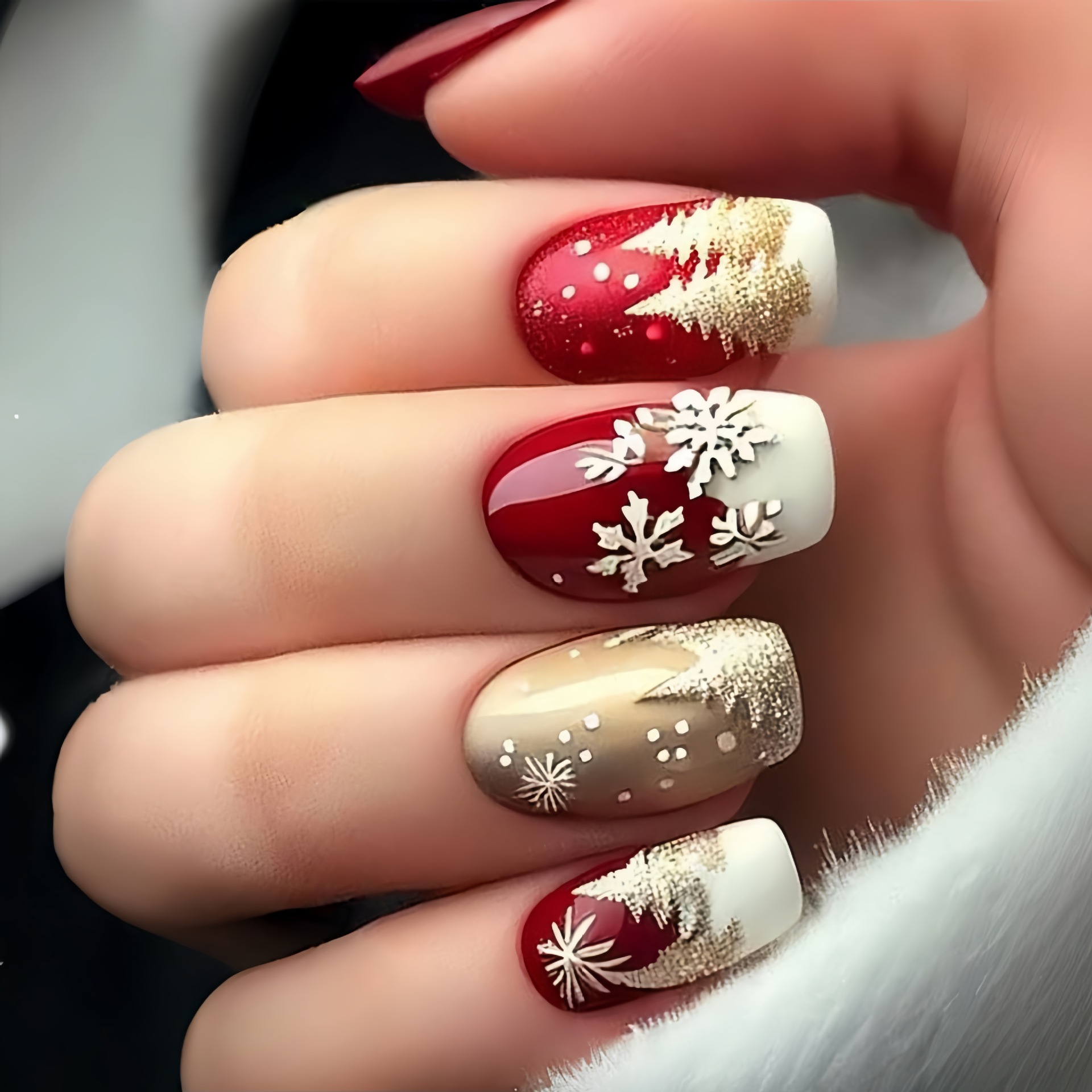 Medium fake nails for Christma - огляд і ціна Christmas Tree Artificial