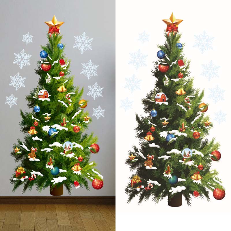Christmas Tree Wall Stickers G - огляд і ціна Snowflake Window Decal