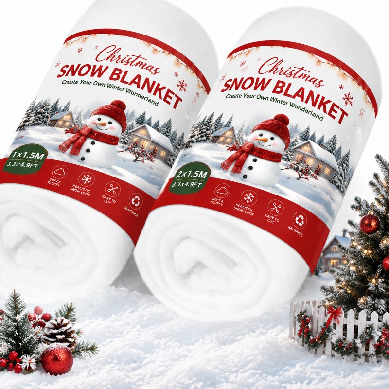 Artificial Snow Carpet Fake Sn - огляд і ціна Christmas Throw Blanket