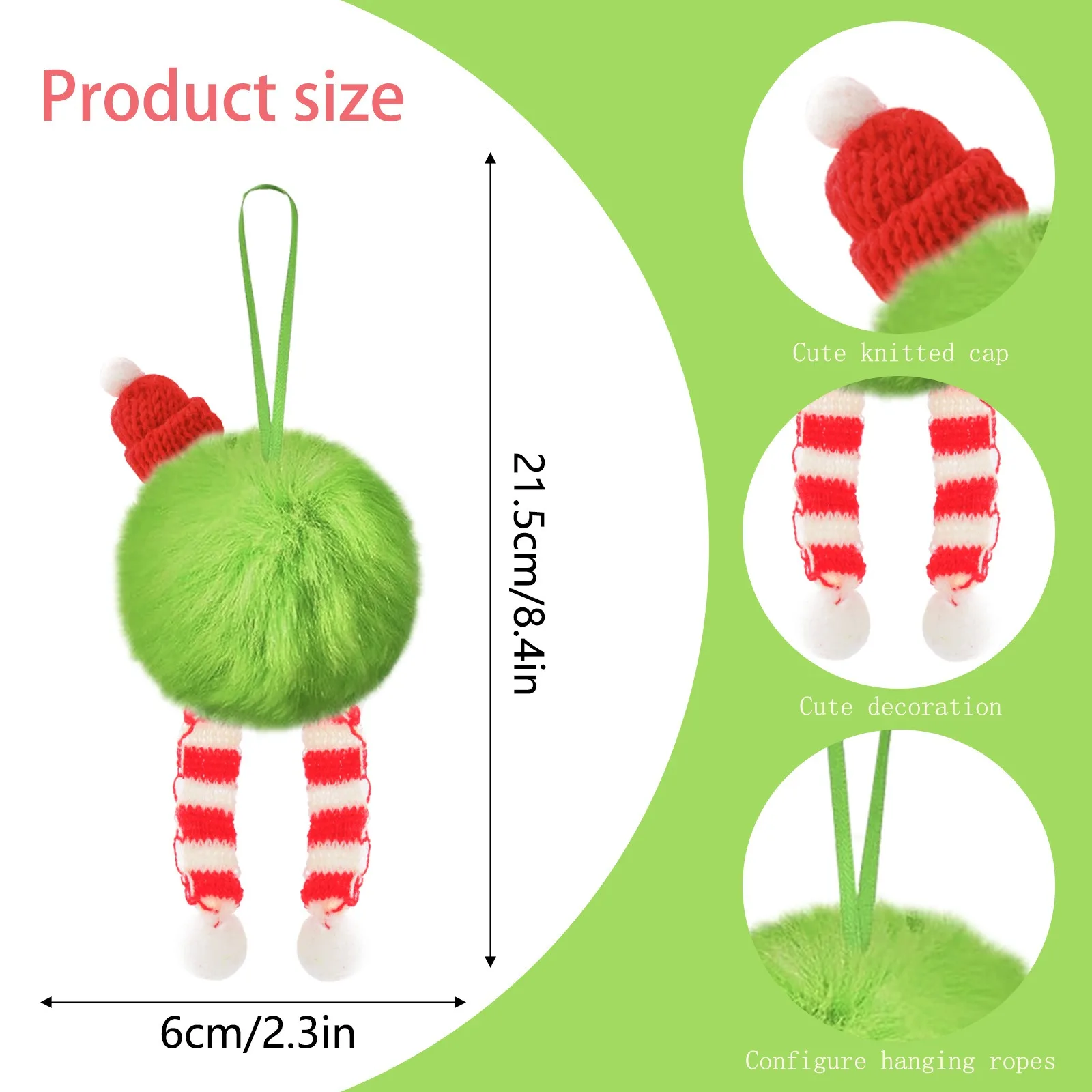 Christmas Green Long Plush Bal - огляд і ціна Santa Hat Plush