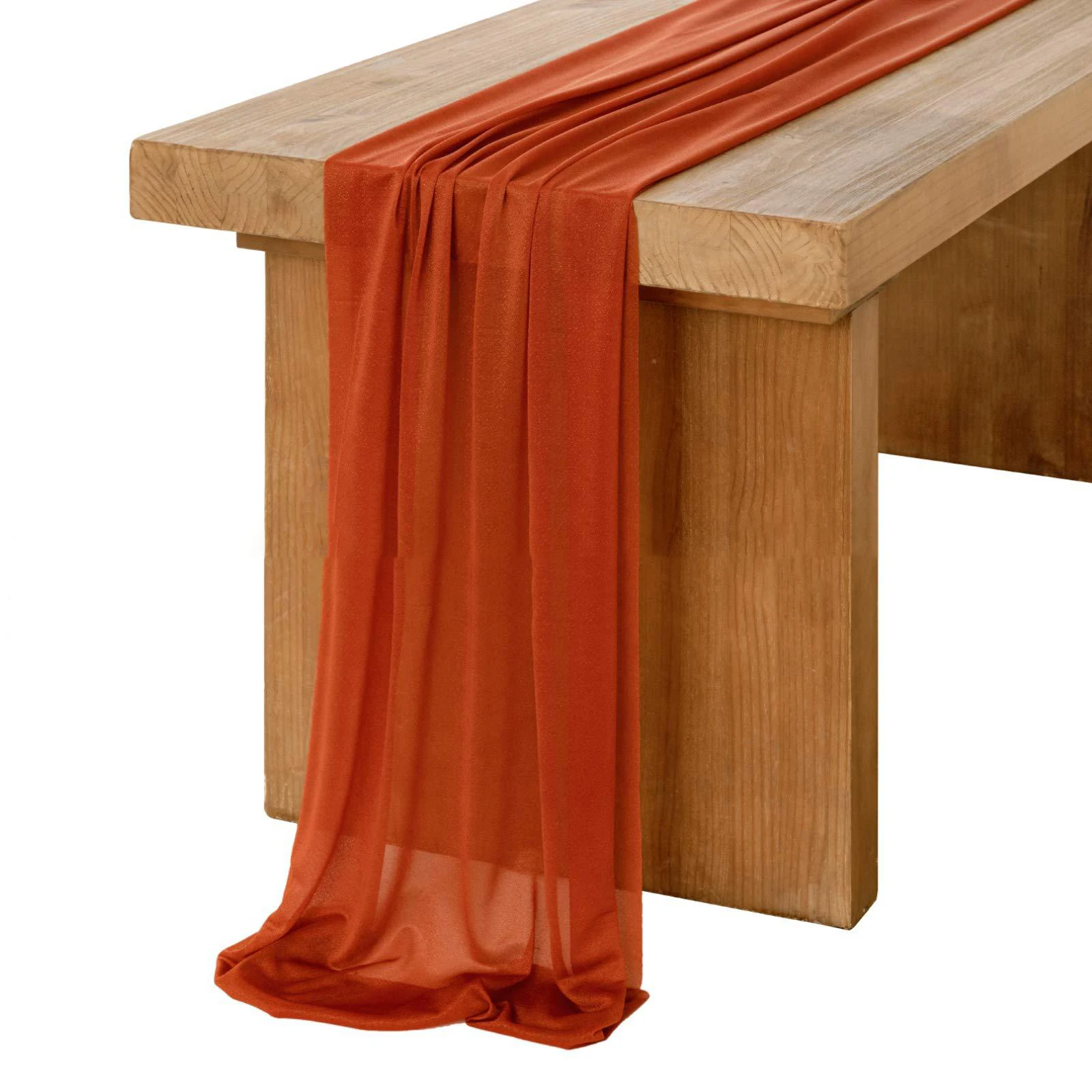 Chiffon White Table Runner Tab - огляд і ціна Christmas Table Runner