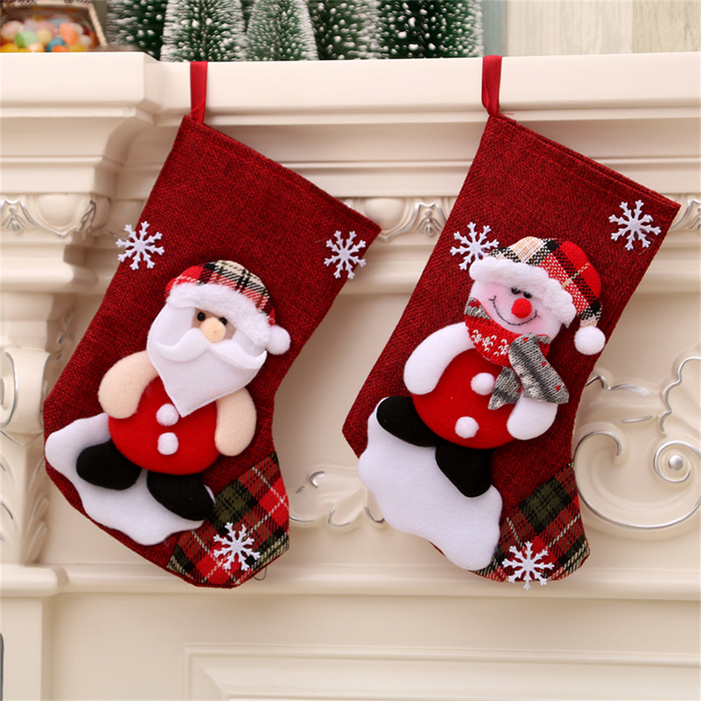 Linen Christmas Stockings Gift - огляд і ціна Christmas Stocking Hanging