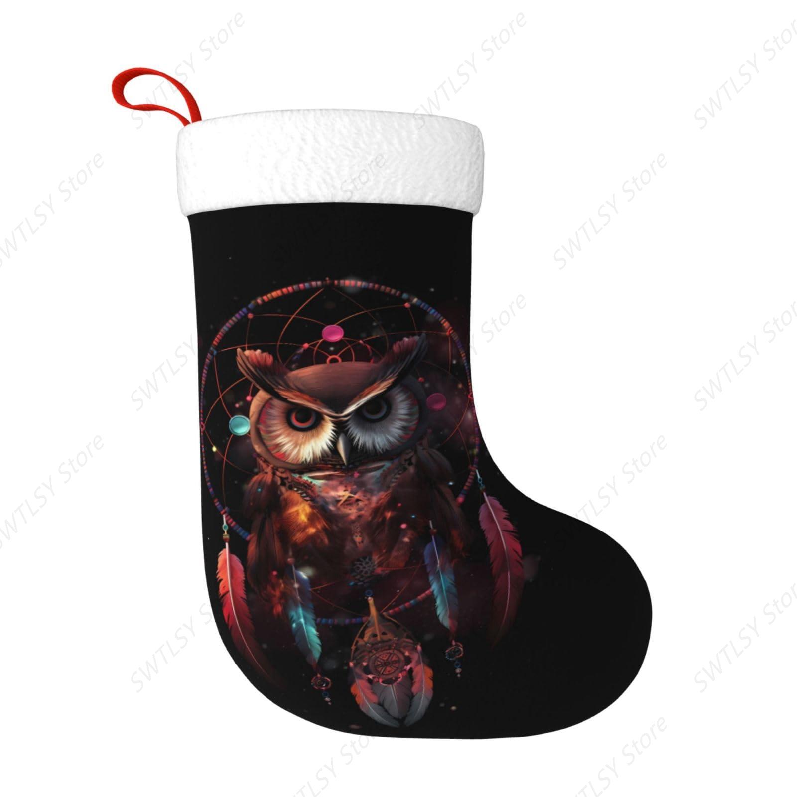 Owl Rainbow Catcher Large Chri - огляд і ціна Christmas Stocking Hanging