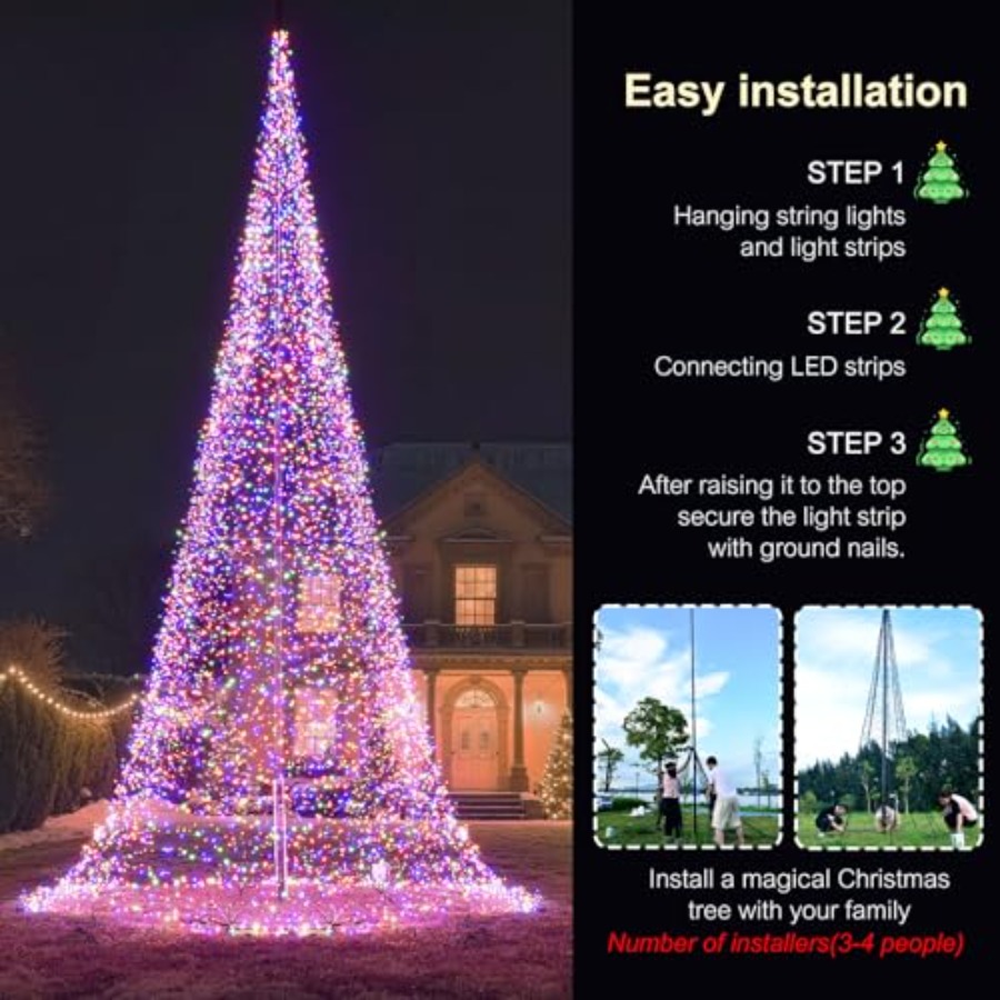 Outdoor Flagpole LED Christmas - огляд і ціна Christmas Lights Outdoor