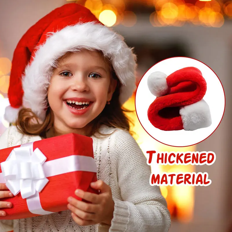 Christmas Santa Hat Xmas Long  - огляд і ціна Santa Hat Plush