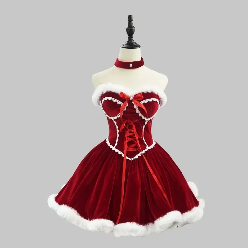 New Year Red Dress Cloak Cospl - огляд і ціна Elf Costume Christmas