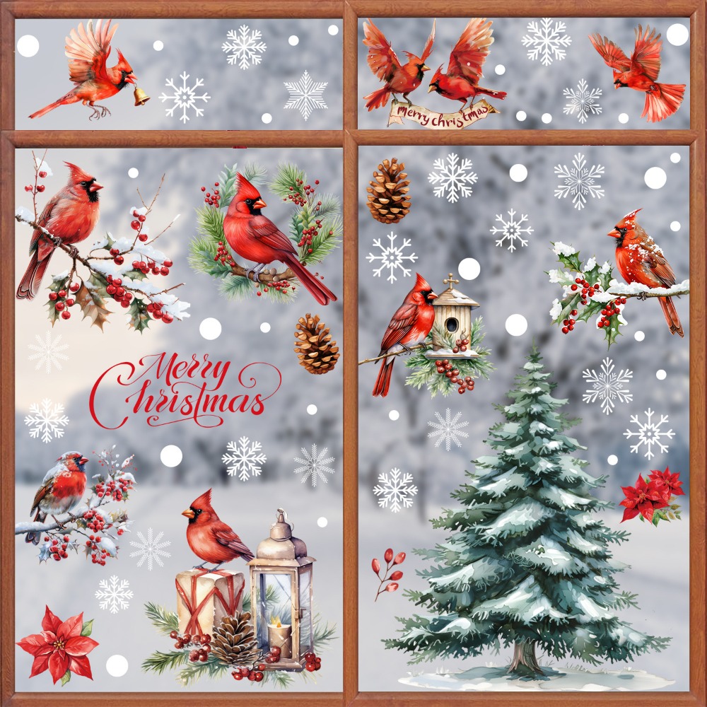 9pcs Christmas Window Decals C - огляд і ціна Snowflake Window Decal