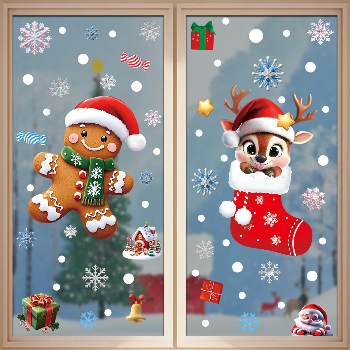 2025 Christmas Static Window C - огляд і ціна Snowflake Window Decal