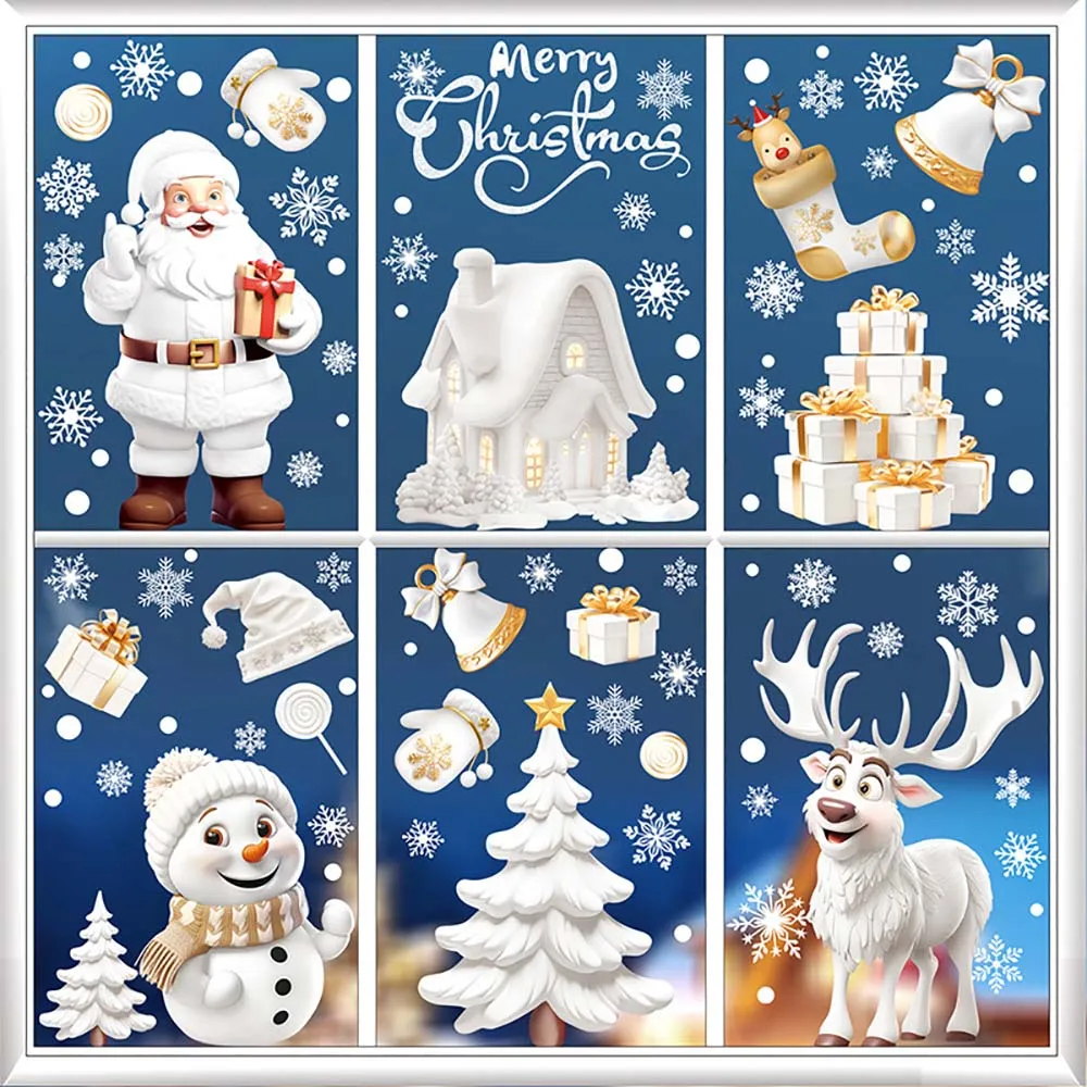9pcs/set Christmas Window Stic - огляд і ціна Snowflake Window Decal